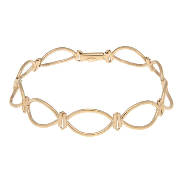 Pulsera eslabón articulado en oro amarillo 14 kilates.
