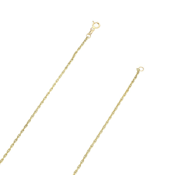 Collar eslabón cruzado doble en oro amarillo 14 kilates.