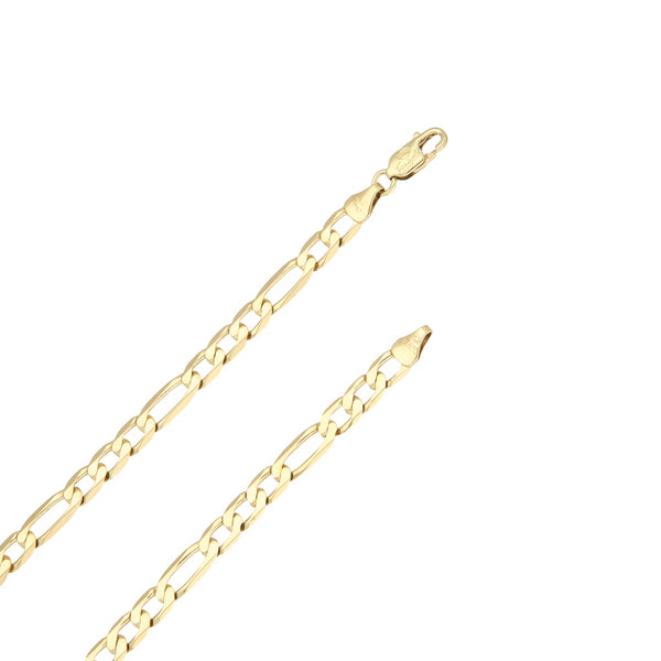 Collar de tres eslabones por uno en oro amarillo 14 kilates.
