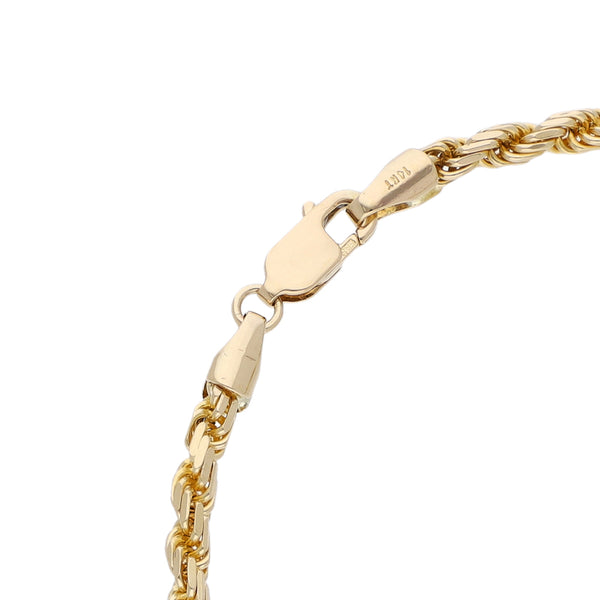 Pulsera eslabón torzal en oro amarillo 14 kilates.