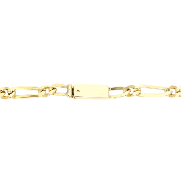 Pulsera eslabón combinado en oro amarillo 14 kilates.