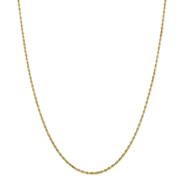 Collar eslabón torzal en oro amarillo 14 kilates.