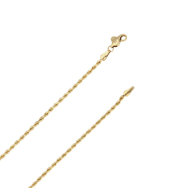 Collar eslabón torzal en oro amarillo 14 kilates.
