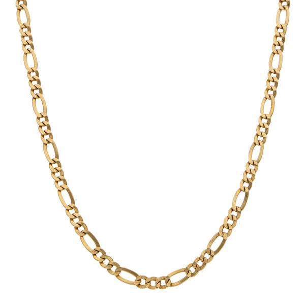 Collar de tres eslabones por uno en oro amarillo 14 kilates.