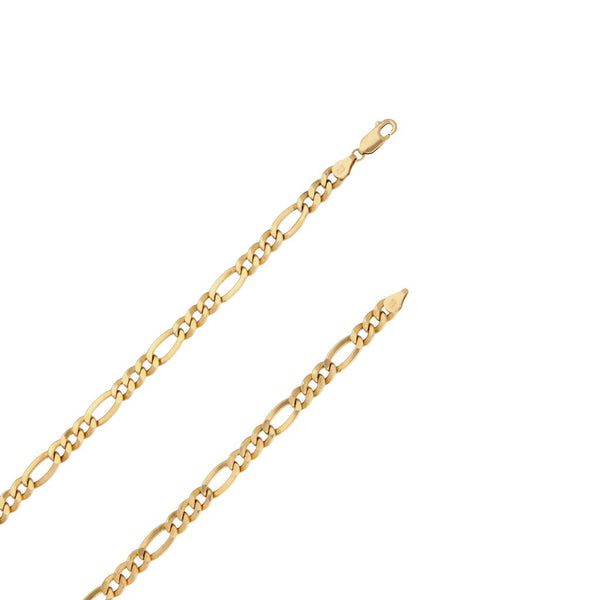 Collar de tres eslabones por uno en oro amarillo 14 kilates.