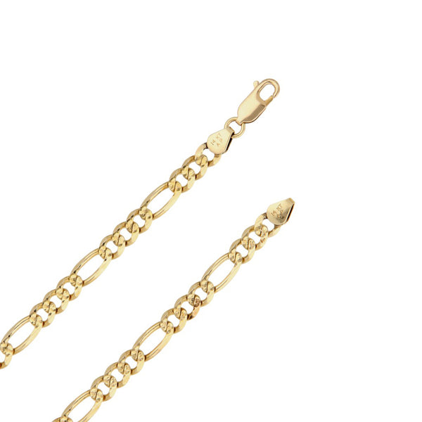 Collar de tres eslabones por uno en oro amarillo 14 kilates.