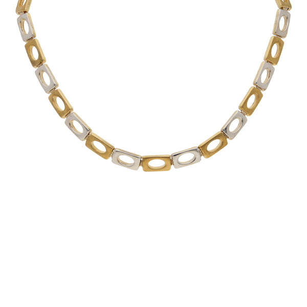 Collar eslabón articulado en oro amarillo tonos 18 kilates.