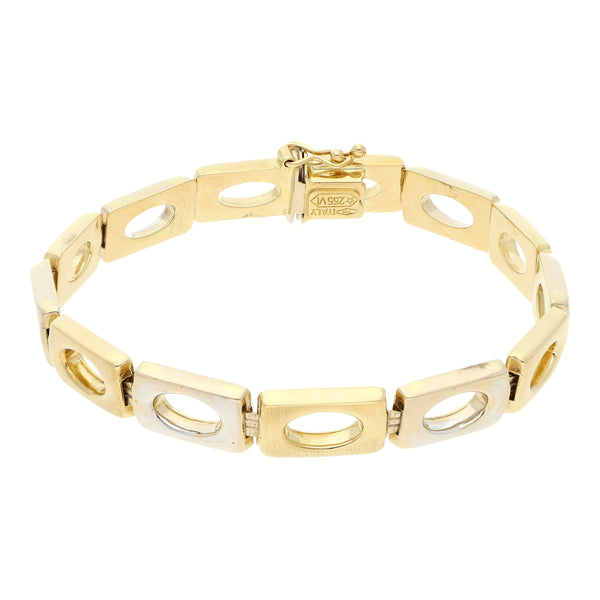 Pulsera eslabón articulado en oro amarillo 18 kilates.