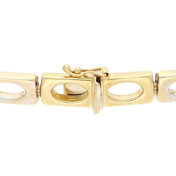 Pulsera eslabón articulado en oro amarillo 18 kilates.