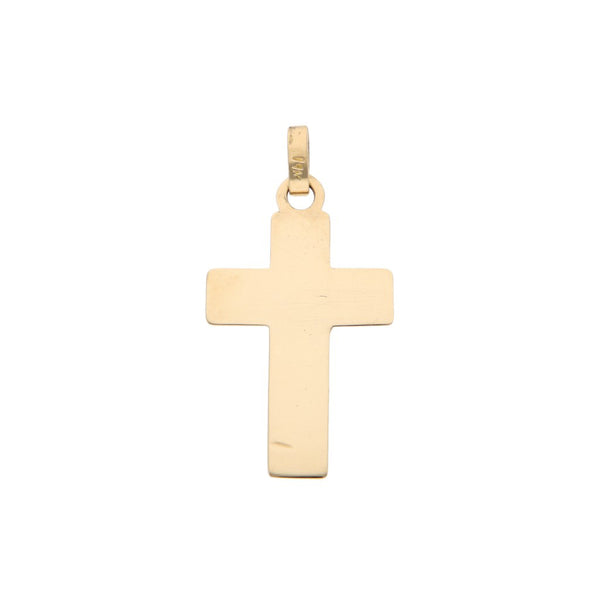 Cruz diseño especial en oro amarillo 14 kilates.