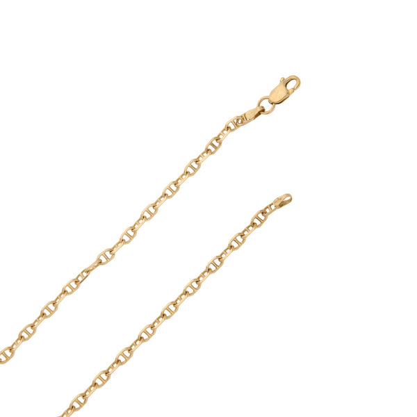 Collar eslabón nudo marino en oro amarillo 14 kilates.