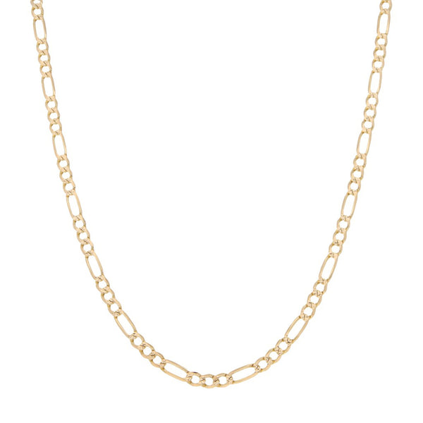 Collar de tres eslabones por uno en oro amarillo 12 kilates.