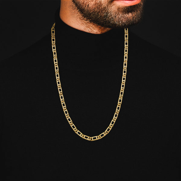 Collar nudo egipcio en oro amarillo 14 kilates.