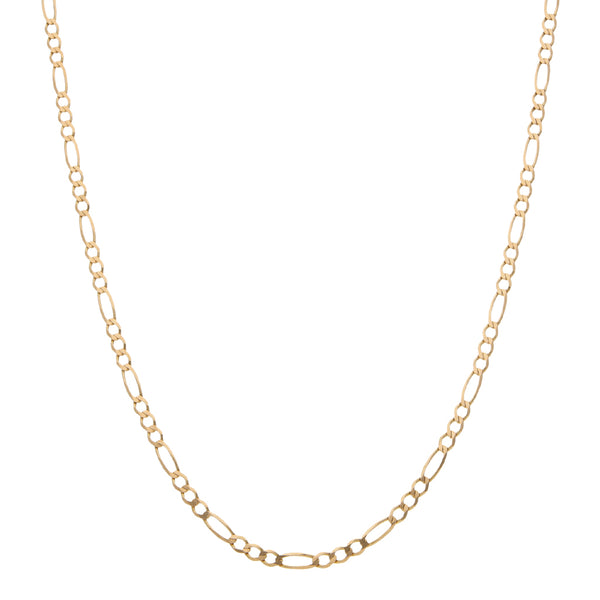 Collar de tres eslabones por uno en oro rosa 14 kilates.