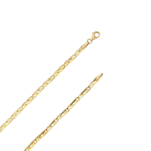 Collar nudo egipcio y medalla calada con circonias motivo Virgen de Guadalupe en oro amarillo.