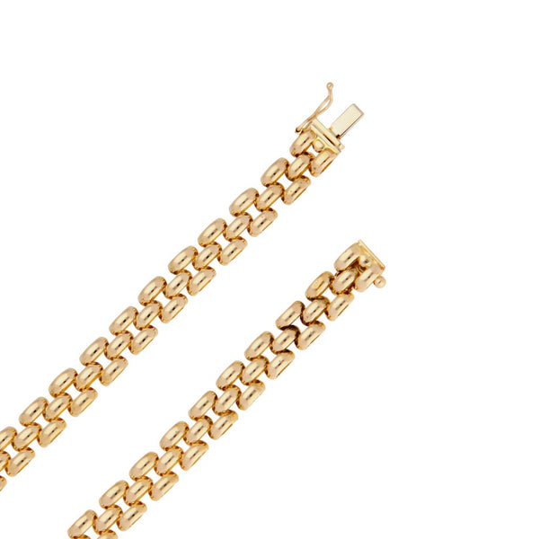Gargantilla eslabón articulado en oro amarillo 14 kilates.