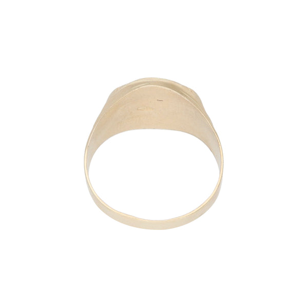 Anillo tipo sello en oro amarillo 14 kilates.