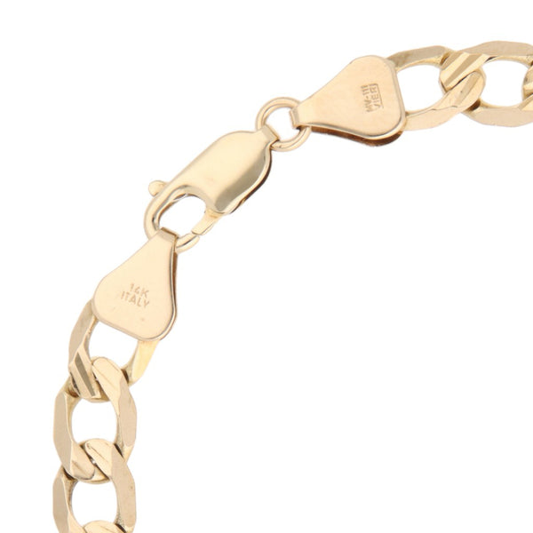 Pulsera de tres eslabones por uno en oro amarillo 14 kilates.
