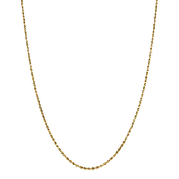 Collar eslabón torzal en oro amarillo 14 kilates.