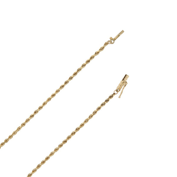 Collar eslabón torzal en oro amarillo 14 kilates.