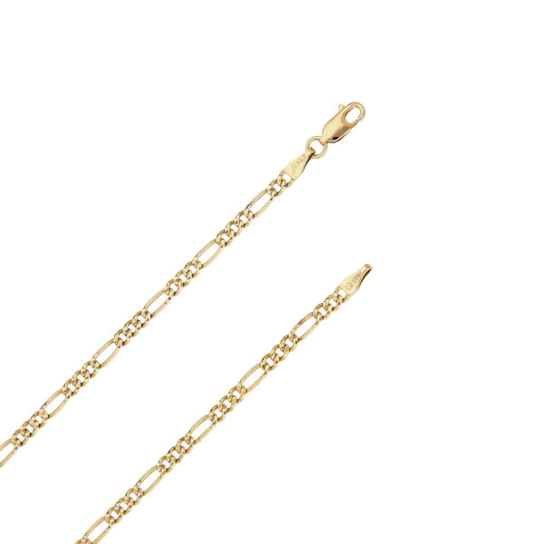 Collar de tres eslabones por uno platinados en oro amarillo 14 kilates.