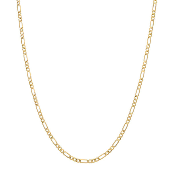 Collar de tres eslabones por uno en oro amarillo 14 kilates.