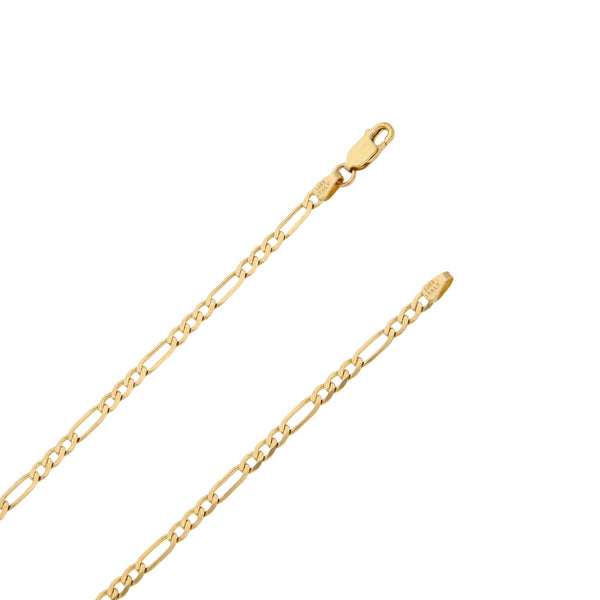 Collar de tres eslabones por uno en oro amarillo 14 kilates.