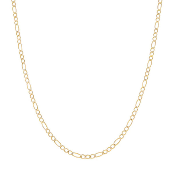 Collar de tres eslabones por uno platinado en oro amarillo 14 kilates.