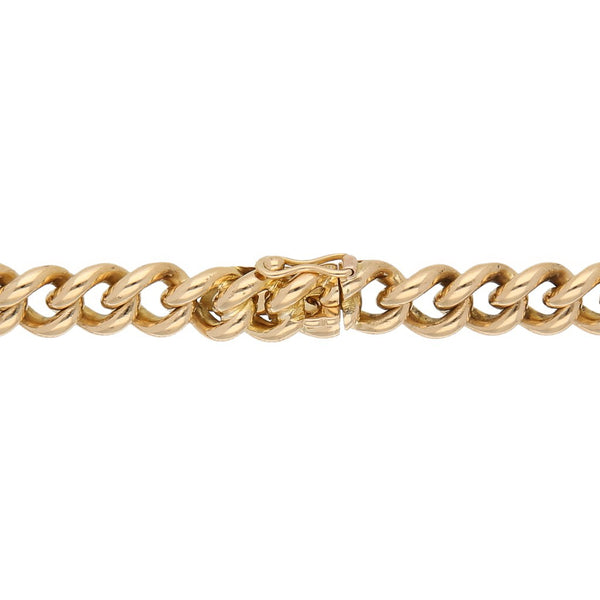 Pulsera eslabón encontrado en oro amarillo 18 kilates.
