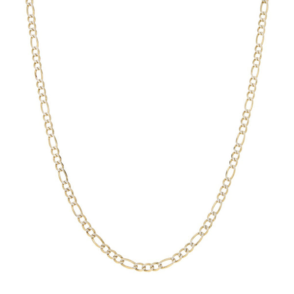 Collar de tres eslabones por uno platinados en oro amarillo 14 kilates.