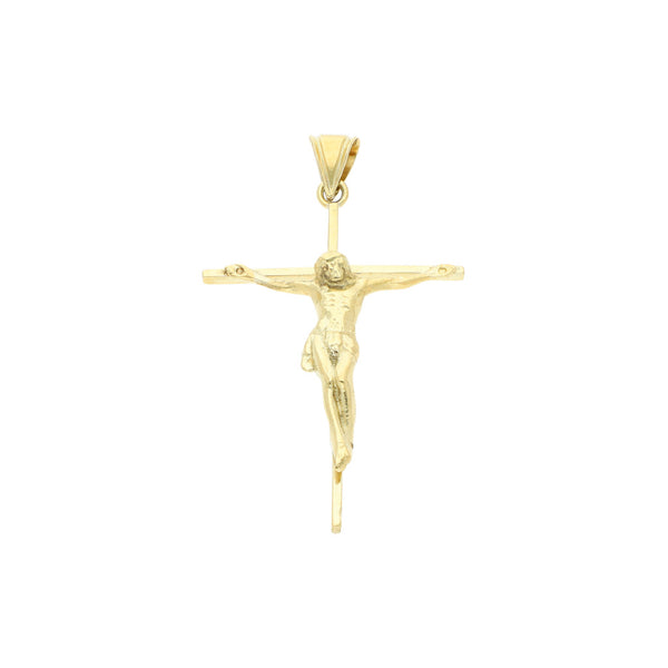 Crucifijo diseño especial en oro amarillo 18 kilates.