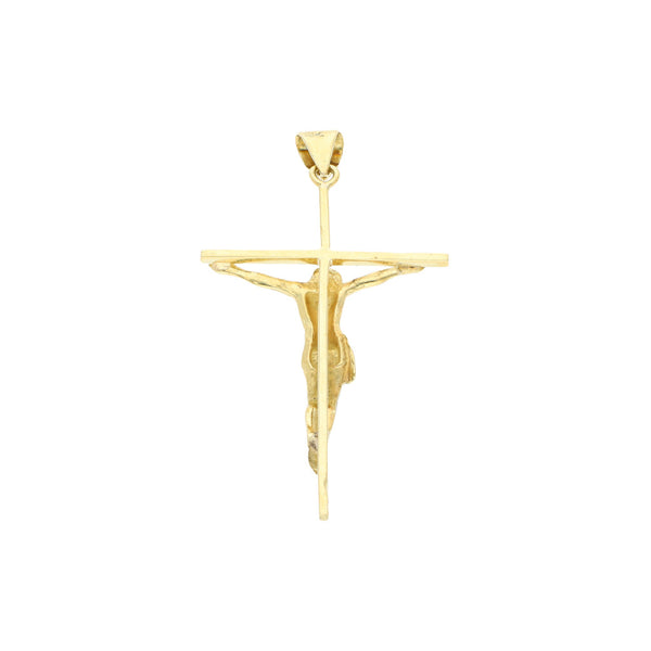 Crucifijo diseño especial en oro amarillo 18 kilates.