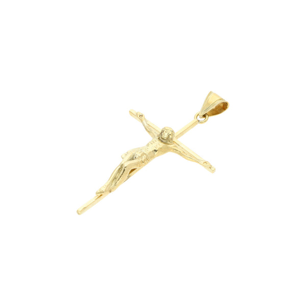 Crucifijo diseño especial en oro amarillo 18 kilates.