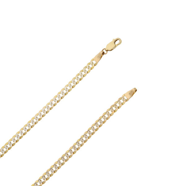 Collar eslabón encontrado platinado en oro amarillo 14 kilates.