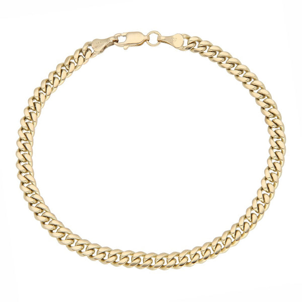 Pulsera eslabón encontrado en oro amarillo 14 kilates.