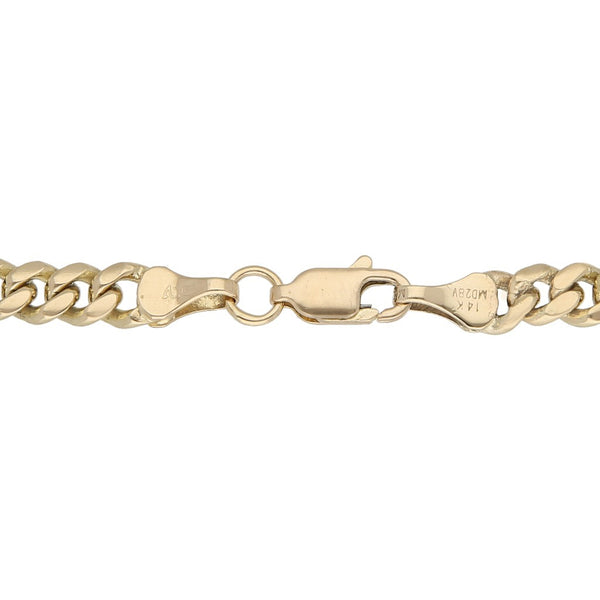 Pulsera eslabón encontrado en oro amarillo 14 kilates.