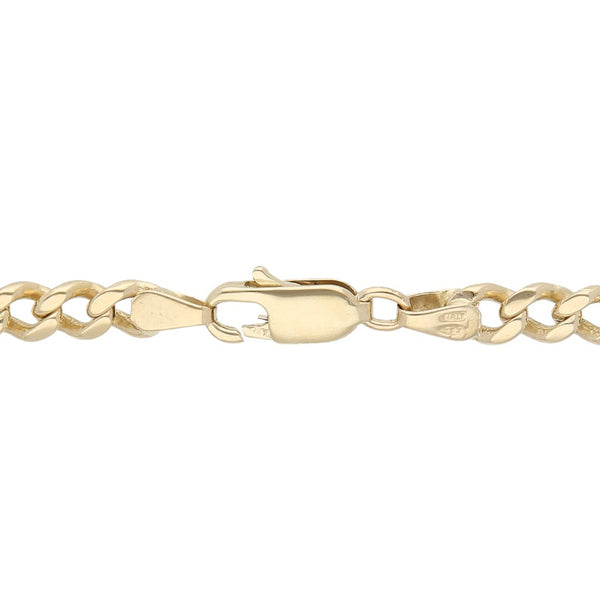 Pulsera eslabón barbado en oro amarillo 14 kilates.