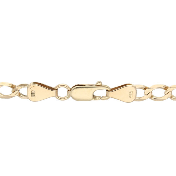 Pulsera de tres eslabones por uno en oro amarillo 14 kilates.