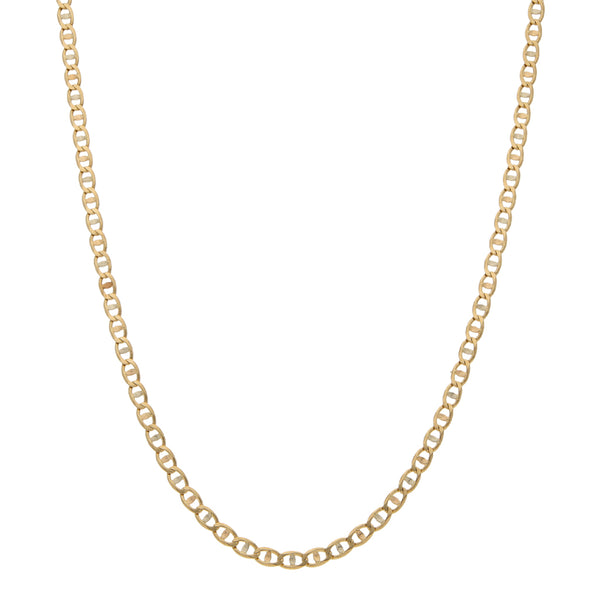 Collar eslabón nudo marino en oro amarillo 14 kilates.