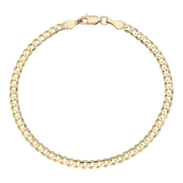 Pulsera eslabón encontrado en oro amarillo 14 kilates.