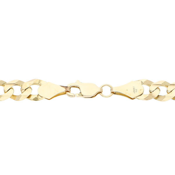 Pulsera eslabón encontrado en oro amarillo 14 kilates.