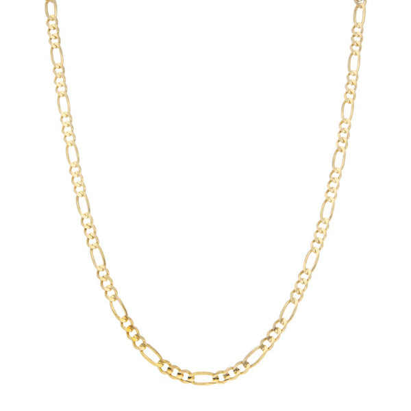 Collar de tres eslabones por uno en oro amarillo 14 kilates.