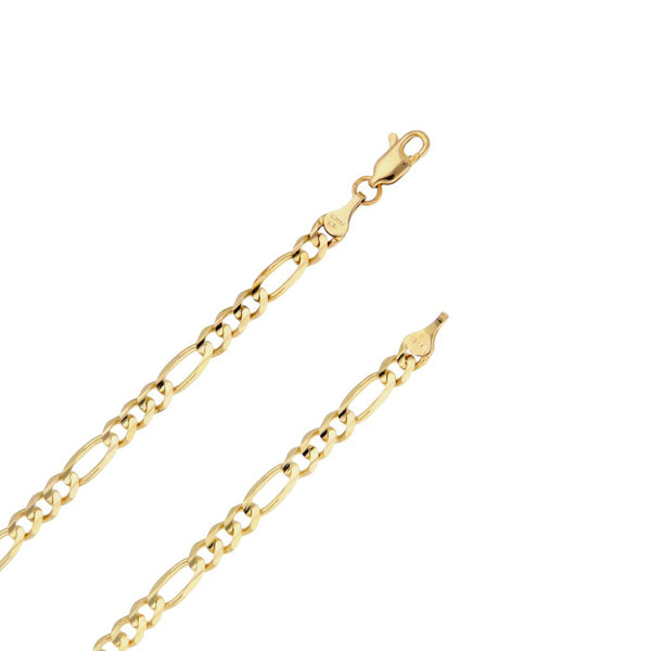 Collar de tres eslabones por uno en oro amarillo 14 kilates.