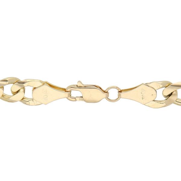 Pulsera de tres eslabones por uno en oro amarillo 14 kilates.