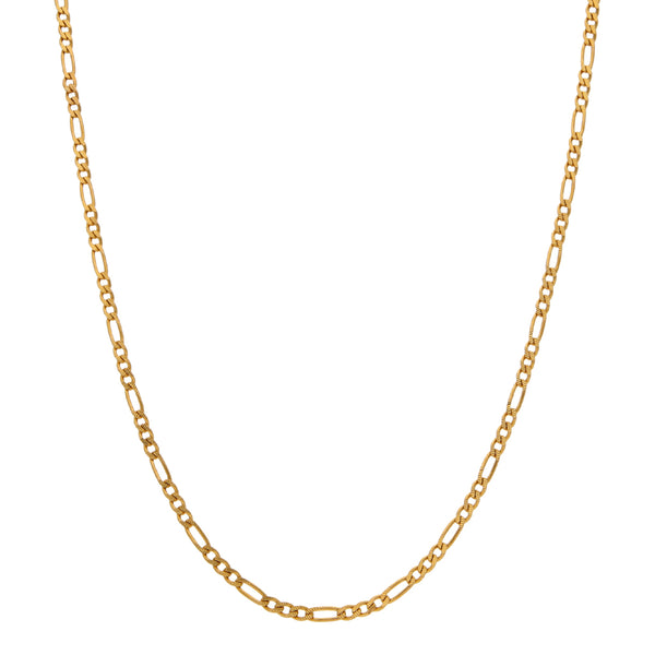 Collar de tres eslabones por uno en oro amarillo 22 kilates.