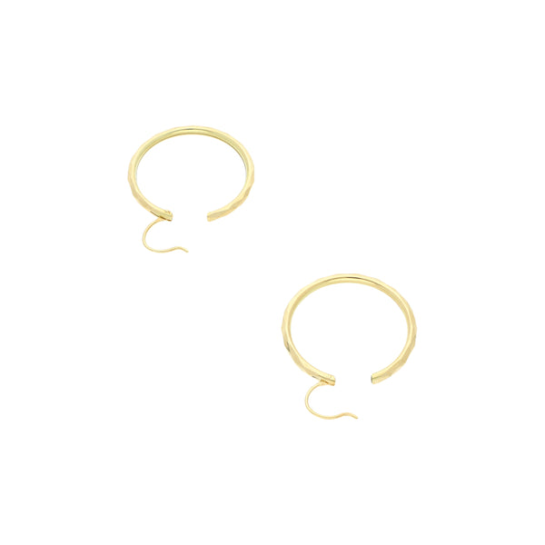 Arracadas facetadas en oro amarillo 14 kilates