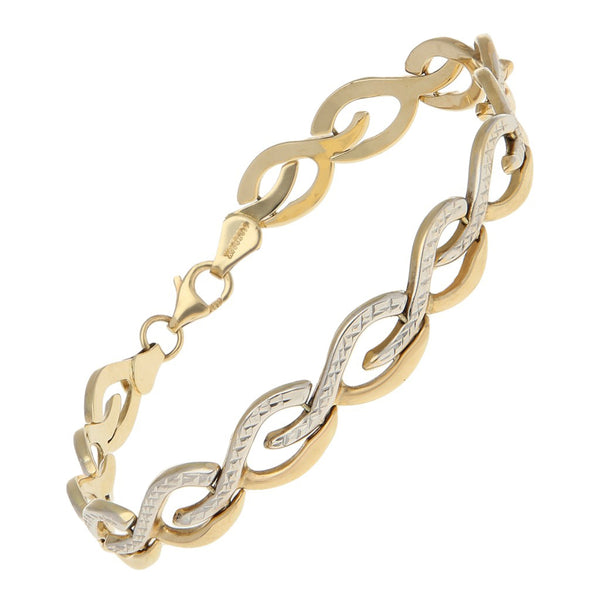 Pulsera eslabón articulado en oro amarillo 14 kilates.