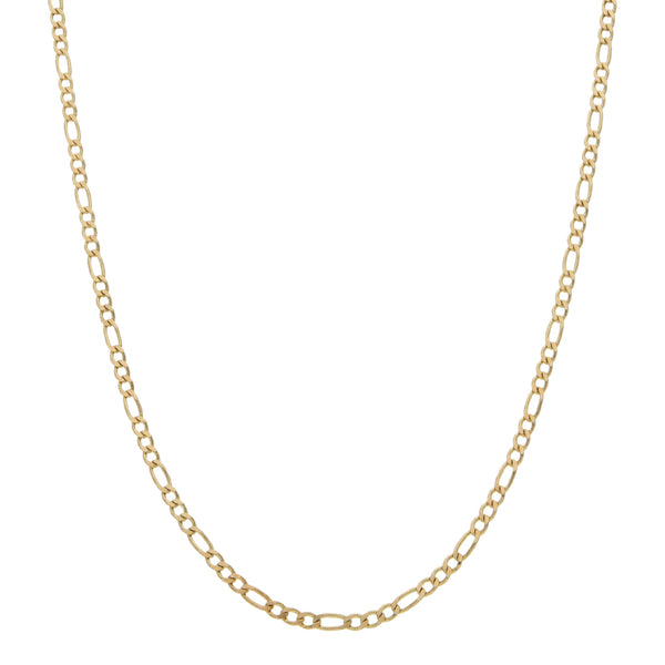 Collar de tres eslabones por uno en oro amarillo 14 kilates.