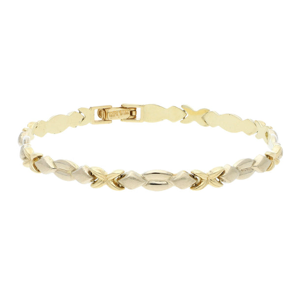 Pulsera eslabón articulado en oro amarillo 14 kilates.