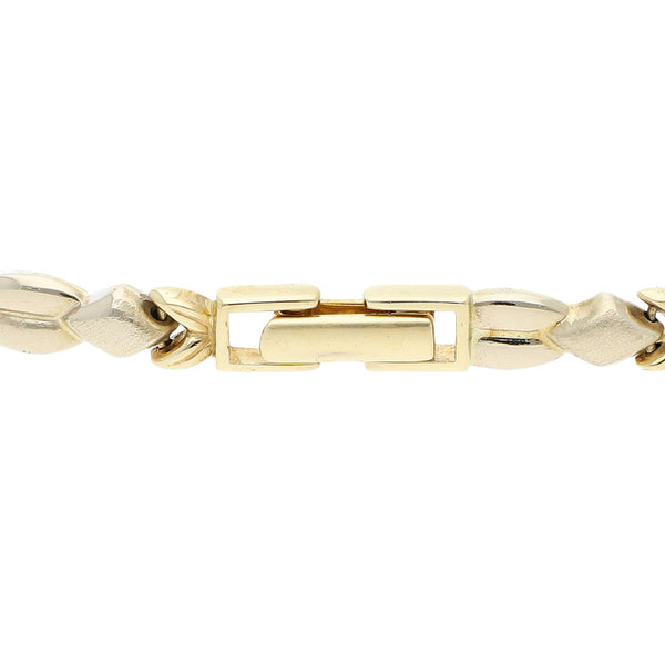 Pulsera eslabón articulado en oro amarillo 14 kilates.